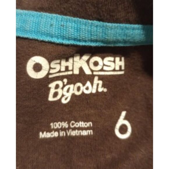 OshKosh B'gosh Boys Size 6 Brown Fishing Polo - Picture 3 of 5